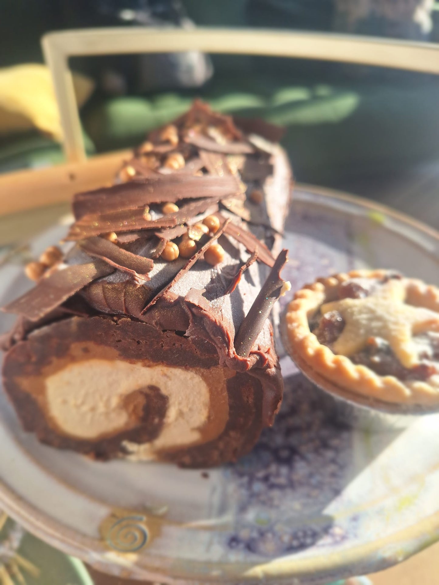 Tiramisu yule log